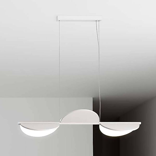 FLOS Almendra Linear LED-Hängelampe 3fl, weiß günstig online kaufen