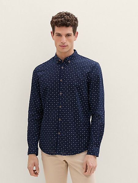 TOM TAILOR Denim Langarmhemd Blusen & Shirts Slim Fit Hemd aus Baumwolle günstig online kaufen