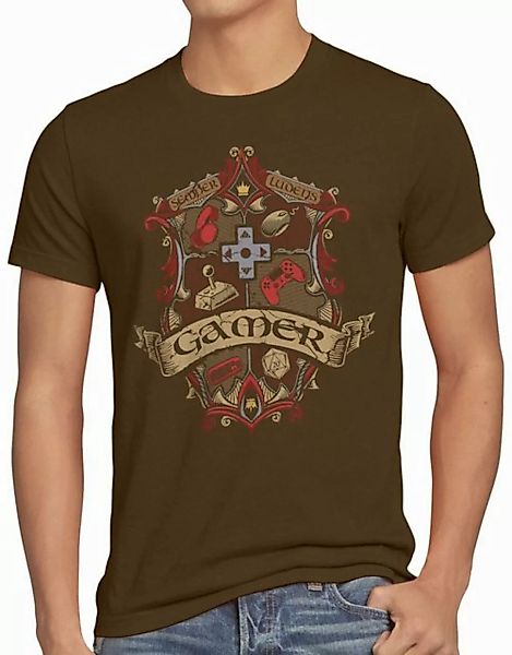 style3 T-Shirt Gamer Wappen spieleabend gesellschaftsspiel günstig online kaufen