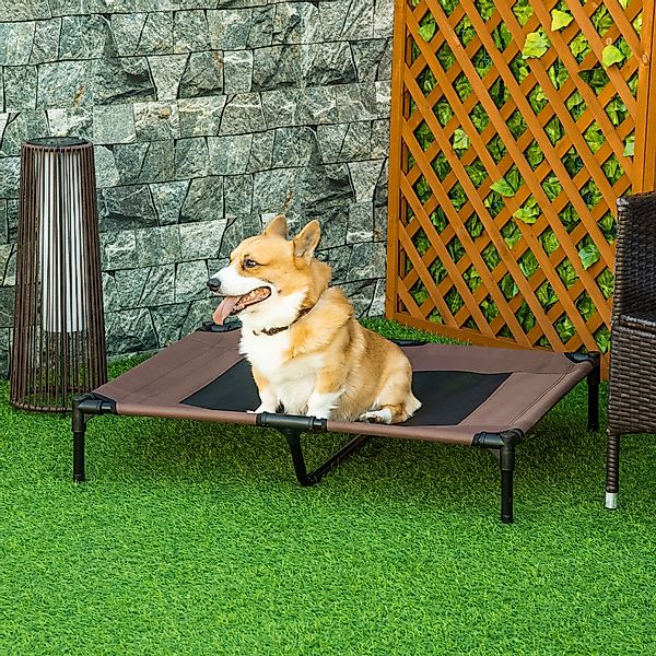 PawHut Hundeliege Outdoor Hundebett & Hundesofa 92x76x18cm in Kaffee-Braun günstig online kaufen