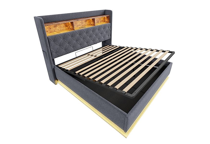 OKWISH Polsterbett Funktionsbett,Stauraumbett,Doppelbett,Gästebett (Luxuriö günstig online kaufen