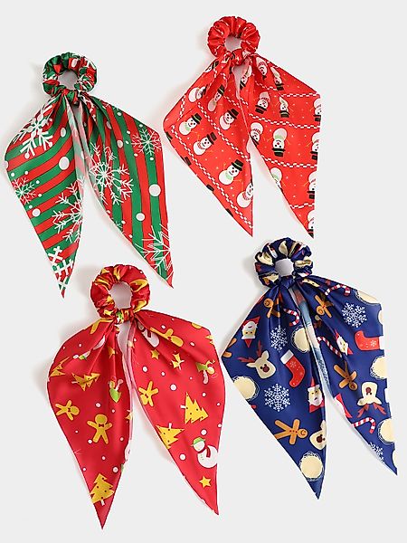 Weihnachts-Cartoon-Muster-Scrunchie-Schal günstig online kaufen