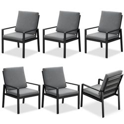 MeXo Gartenlounge-Set Alu Gartenmöbel-Sets Gartenstuhl, (6-tlg., günstig online kaufen