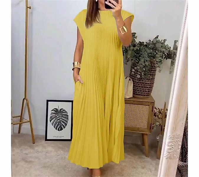 AFAZ New Trading UG Sommerkleid Einfarbiger langer Damenrock mit Falten günstig online kaufen