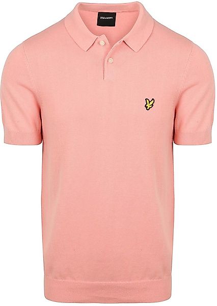 Lyle & Scott Strick-Poloshirt Grapefruit Rosa - Größe XL günstig online kaufen