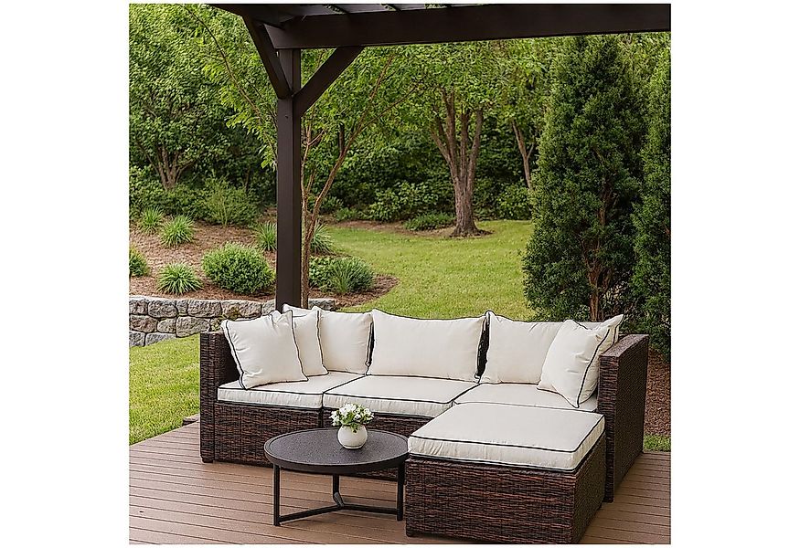 HTI-Living Balkonset Terrassenmöbel Cariati, (Set, 2-tlg., 1 Sofa, 1 Hocker günstig online kaufen