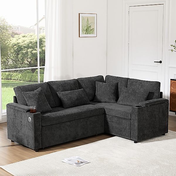 Odikalo Ecksofa schlafcouch,ausziehbares schlafsofa mit bettfunktion günstig online kaufen