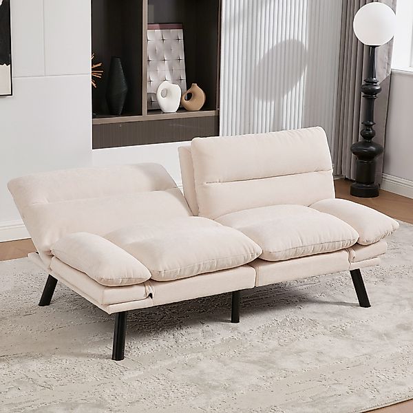 KLAM HOME Sofa Moderner Chenille-Zweisitzer mit günstig online kaufen