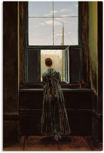 Artland Wandbild »Frau am Fenster. 1822(?)«, Frau, (1 St.), als Alubild, Ou günstig online kaufen