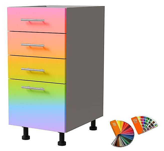 Feldmann-Wohnen Unterschrank Brerra (D4/40, 4 Schubladen - Blum Metabox (Te günstig online kaufen