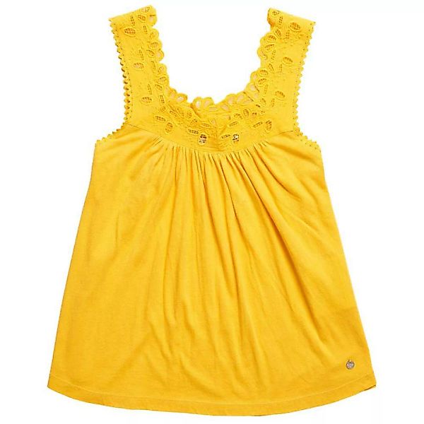 Superdry Woven Trim Ärmelloses T-shirt 2XS Springs Yellow günstig online kaufen