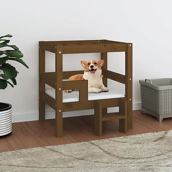 Vidaxl Hundebett Honigbraun 55,5x53,5x60 Cm Massivholz Kiefer günstig online kaufen