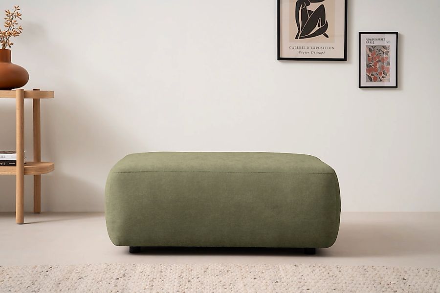 Home affaire Polsterhocker "Torge, Hocker in Cord, Samtvelours oder Struktu günstig online kaufen