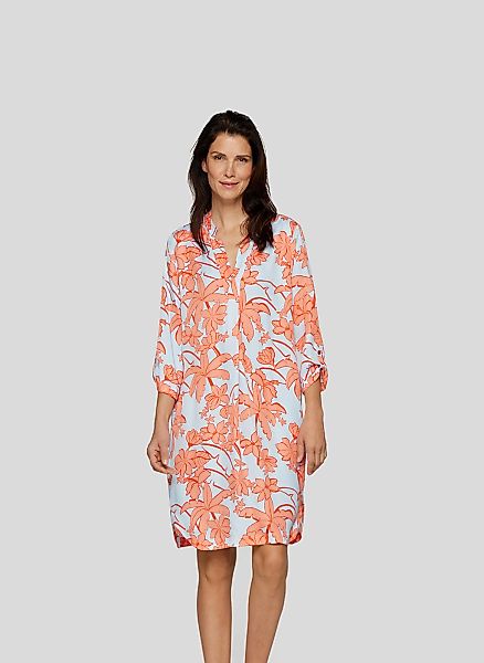 Rabe Midikleid "Rabe Blusenkleid mit floralem Print und 3/4-Ärmeln" günstig online kaufen