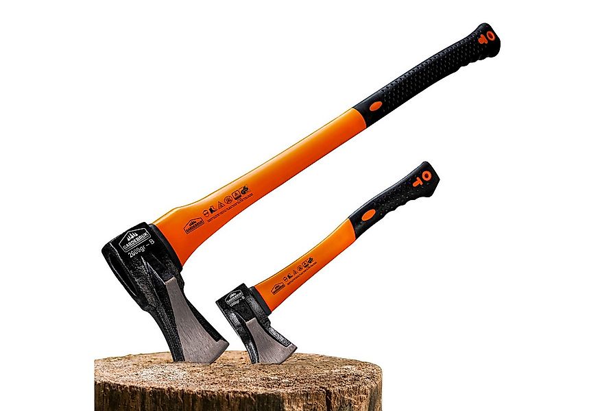 Gardebruk Axt, Beil Set ergonomischer Handgriff Gummischutz Universal Spalt günstig online kaufen