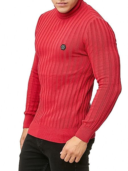 RedBridge Strickpullover Rollkragen Strickpullover mit Logopatch günstig online kaufen