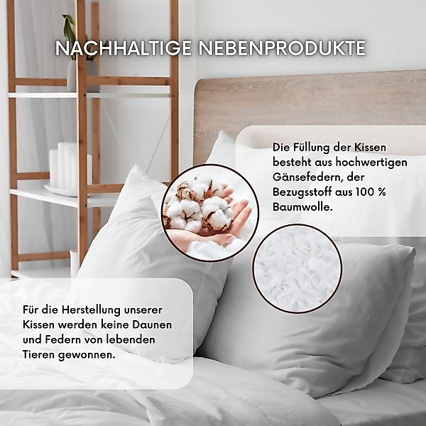 MSS e.K. Federkissen Federkissen 4er-Set, Füllung: 100% Gänsefedern, Bezug: günstig online kaufen