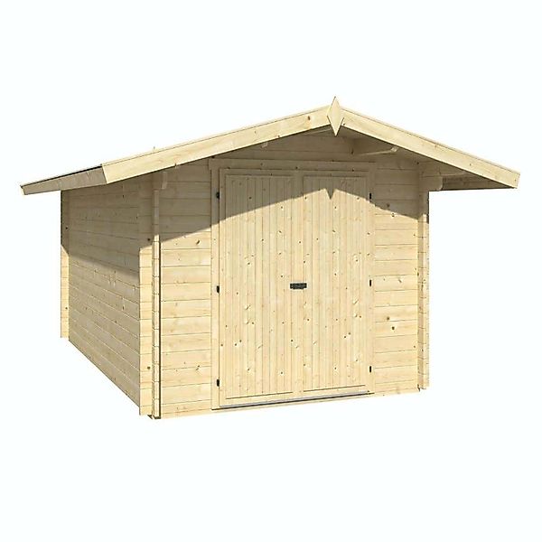 Polhus Gartenhaus Emelie Satteldach Unbehandelt 351 cm x 510 cm günstig online kaufen