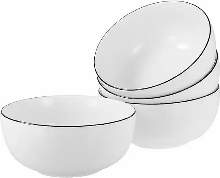CreaTable Schale »Allround Black Line, Buddha Bowl 16 cm 4-tlg«, 4 tlg., au günstig online kaufen