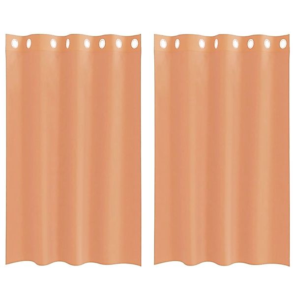 vidaXL Voile Vorhänge mit Ösen 2 Stk Terrakotta 4102138 günstig online kaufen