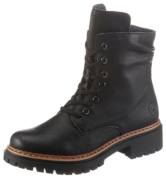 Rieker Schnürboots, Stiefelette, Profilsohle, Blockabsatz, mit günstig online kaufen