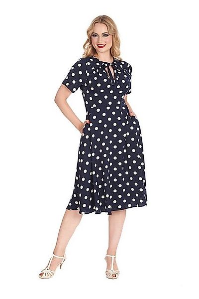 Banned A-Linien-Kleid Retro Swingkleid Set Sail Navy Vintage Polka Dot Dres günstig online kaufen