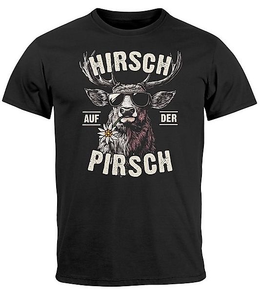MoonWorks Print-Shirt Herren T-Shirt Tracht Hirsch günstig online kaufen