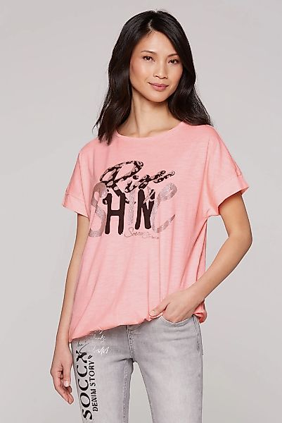 SOCCX Rundhalsshirt, mit Gummizug im Saum günstig online kaufen