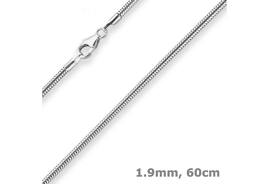 Schmuck Krone Schlangenkette 1,9mm Schlangenkette aus 925 Silber 60cm, Silb günstig online kaufen