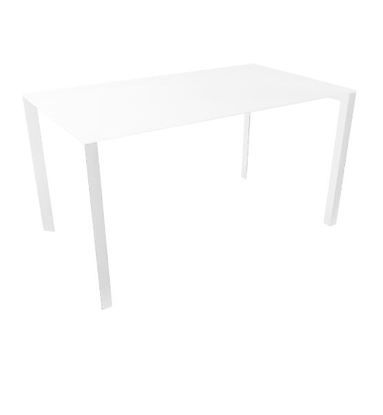 Profilo Konferenztisch 80x140 cm Laminierte Platte Weiß günstig online kaufen