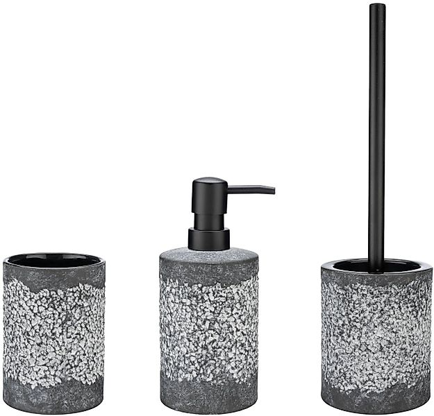 WENKO Badaccessoire-Set Anfo, Set, 3 tlg., bestehend aus Seifenspender, WC- günstig online kaufen