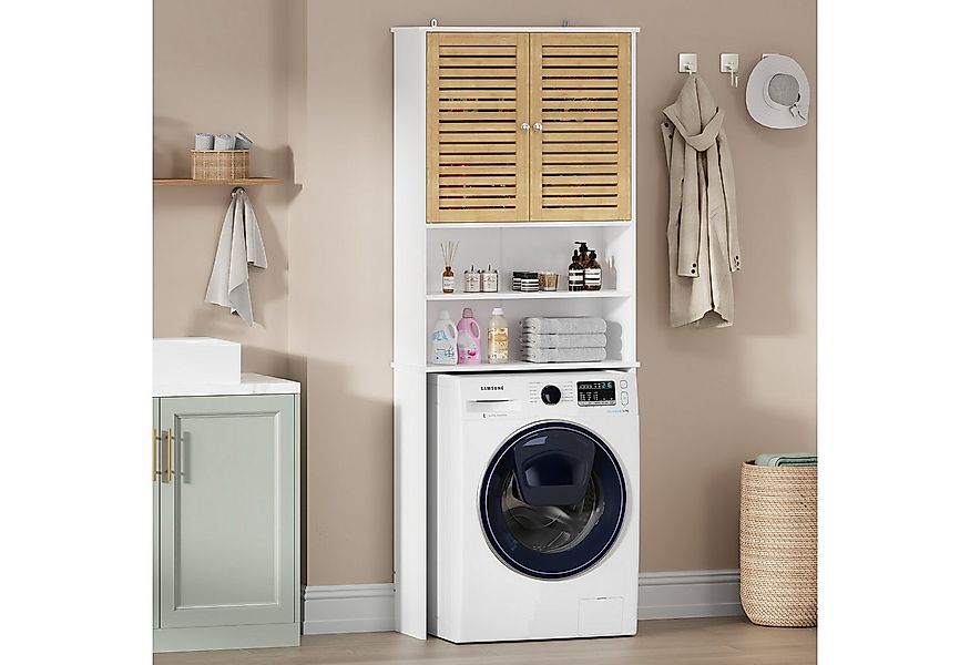 MSMASK Waschmaschinenumbauschrank Toilettenregal mit Schrank, 185.5×65×24cm günstig online kaufen
