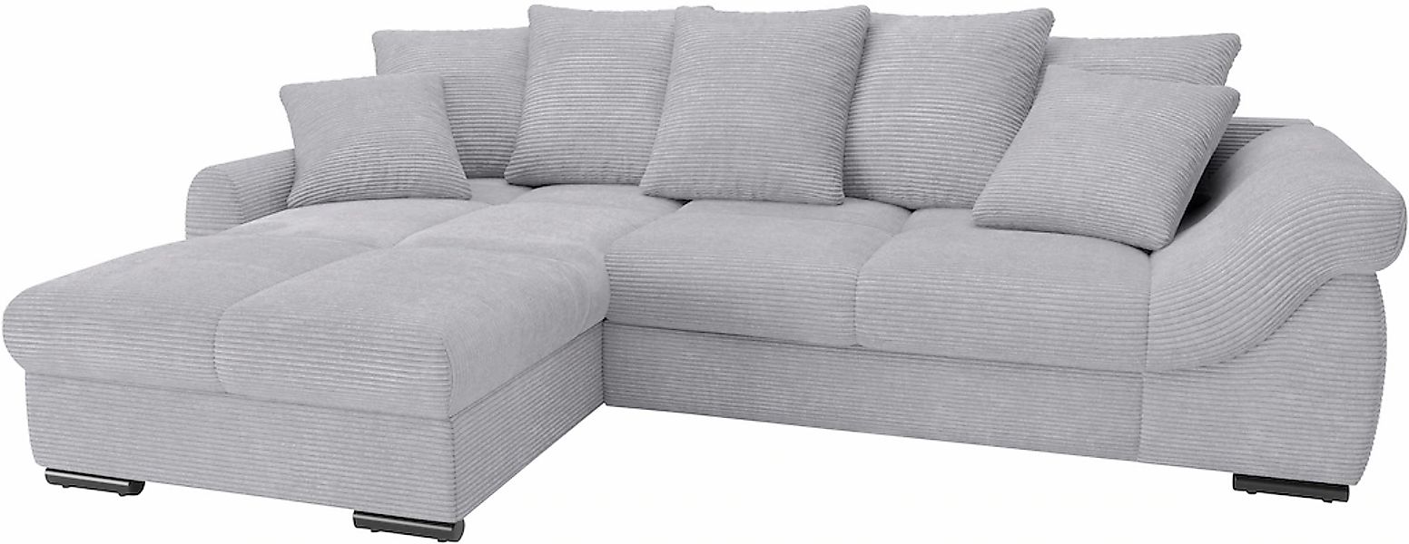 Mr. Couch Ecksofa "Livorno L-Form", inkl. Hochschläfer-Bettauszug, XL-Bettk günstig online kaufen