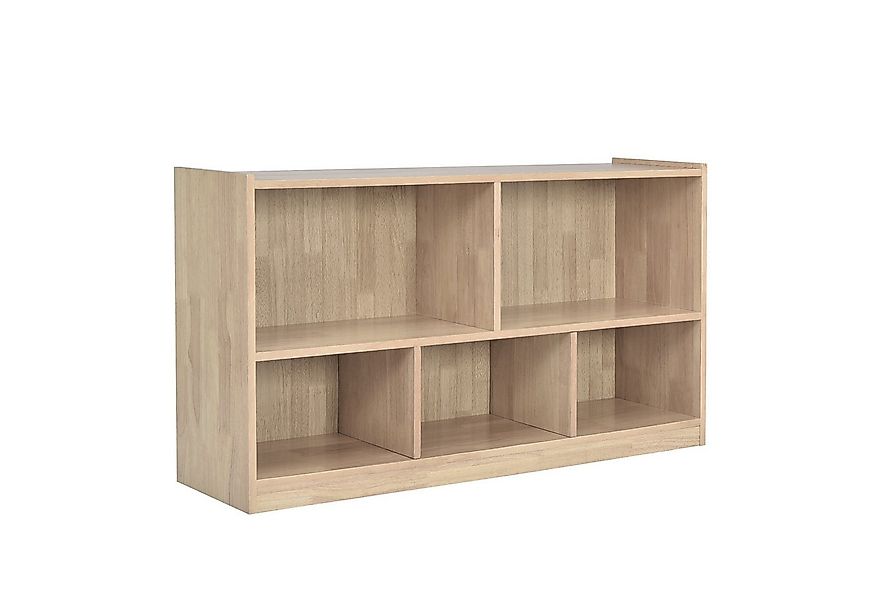COSTWAY Bücherregal, Spielzeugschrank, 2 große Fächer & 3 kleine Fächer günstig online kaufen