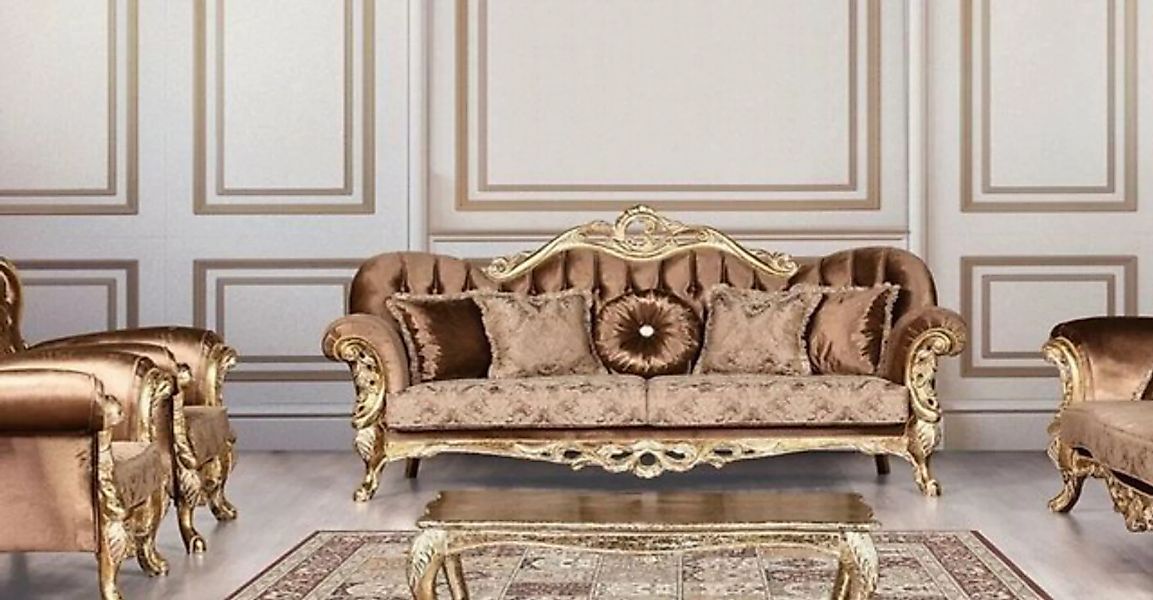 JVmoebel 3-Sitzer Luxus Dreisitzer Sofa 3 Sitzer Barock Rokoko Sofa Sofas S günstig online kaufen