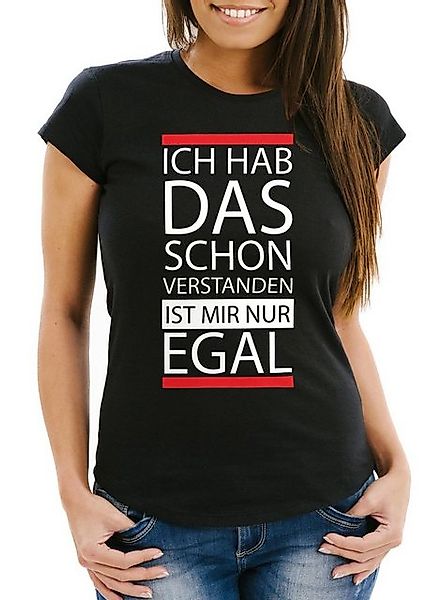 MoonWorks Print-Shirt Damen T-Shirt Ich hab das schon verstanden Slim Fit m günstig online kaufen