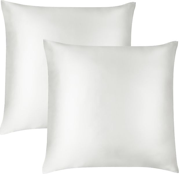 Aspero Kissenbezüge 2x Seiden Kissenbezüge 80x80 günstig online kaufen