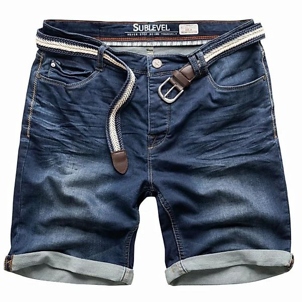 SUBLEVEL Shorts Sweat Shorts Jeans Kurze Hose Bermuda Sweatpant elatsicher günstig online kaufen