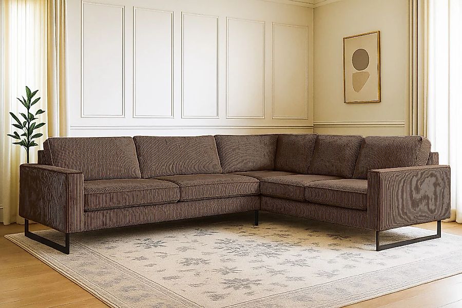 Home affaire Ecksofa "Pinto, XXL, 250/290 cm, langer Schenkel, Ottomane" Co günstig online kaufen