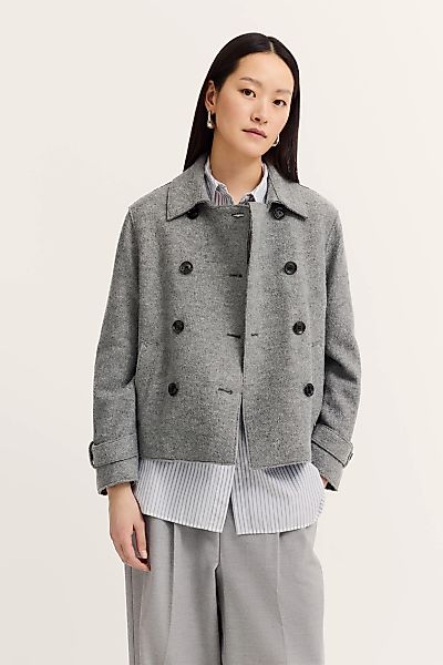 bugatti Wolljacke "Flexcity Stretch", im Loose Fit mit offenkantig gekochte günstig online kaufen