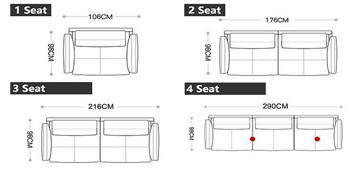 Xlmoebel Sofa Wohnzimmerset 4+3+1 Ledersofa Couch Ecksofa Sitzgruppe Stilvo günstig online kaufen