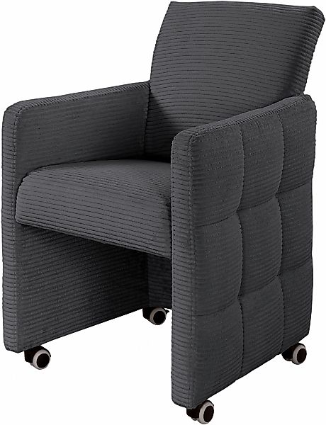 exxpo - sofa fashion Sessel "Barista, Loungesessel auf Rollen mit hoher Bod günstig online kaufen