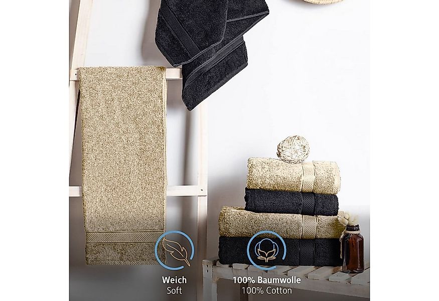 Komfortec Handtuch Set 100% Baumwolle, 470 g/m², Frottee (Set, 4-St), Handt günstig online kaufen