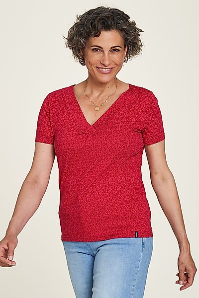 Jersey Kurzarm Shirt Mit V-ausschnitt Aus Gots Bio-baumwolle (S22c37) günstig online kaufen
