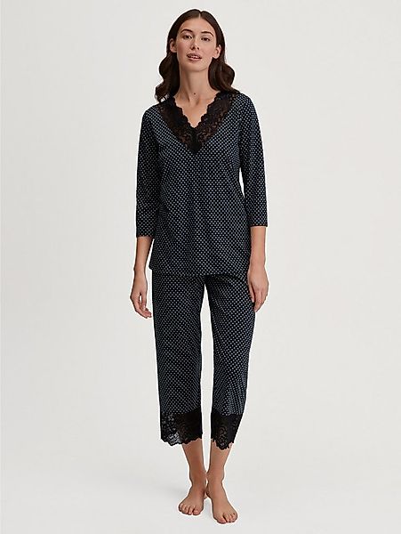 CALIDA Capri-Pyjama Deep Dreams (2 tlg) 7/8-Länge, gepunktet, Spitze, atmun günstig online kaufen