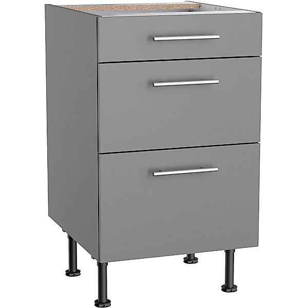 Optifit Küchen-Unterschrank mit 3 Auszügen Mats825 50cmx87cmx58,4cm Basaltg günstig online kaufen