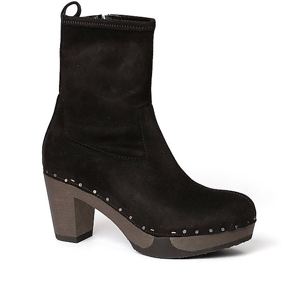 Softclox FABIA vegan Velourseffekt schwarz (dunkel), Winter, Holz, Clogs, D günstig online kaufen