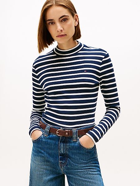 Tommy Hilfiger Langarmshirt SLIM CODY MOCK-NK günstig online kaufen