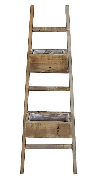 Dekoleidenschaft Pflanzentreppe Pflanzleiter "Rustikal" aus recyceltem Holz günstig online kaufen