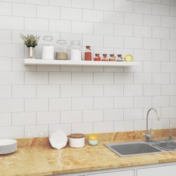 Woltu Wandregal, 1-tlg., hochglänzend Wandboard Schweberegal günstig online kaufen